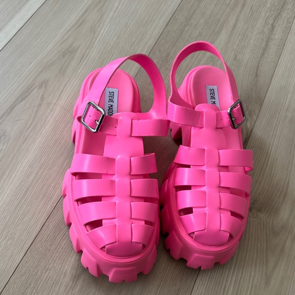 Steve Madden Shoes - Steve Madden Neon Pink Chunky Sandals